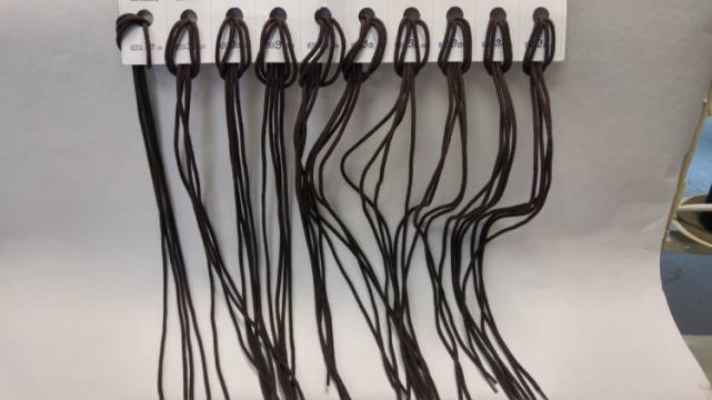 Vezalka 90  cm - okrogla fi 2 mm - temno rjava 1872