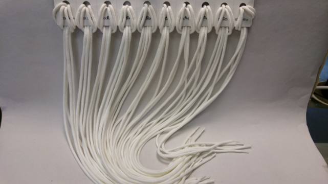 Vezalka 120  cm - okrogla fi 3 mm - bela 1874