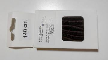 Vezalka 140 cm - okrogla - rjava črna 3229