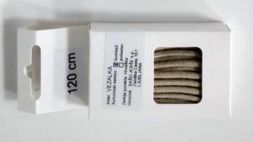 Vezalka 120 cm - okrogla fi 3 mm - bež 3226
