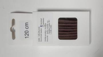 Vezalka 120 cm - okrogla fi 3 mm - temno rjava 3228