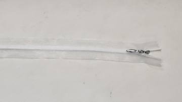 Zadrga PVC prozorna SKRITA nedeljiva - 60 cm 3247