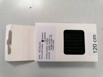 Vezalka 90-120 cm - okrogla - črna 4267