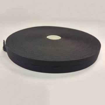 Elastika z luknjicami 20 mm ČRNA 1m 5009